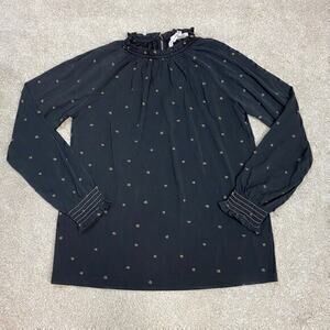 Thought Clothing High Ruffle Neck Long Sleeve Blouse Size 8/36